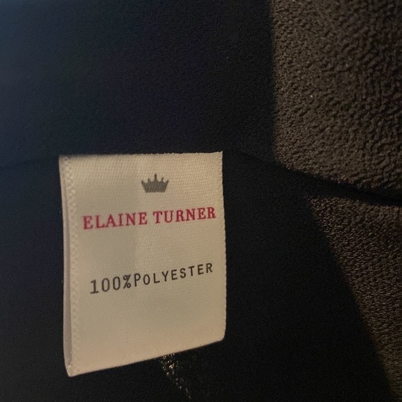 Elaine Turner Embroidered Tia Black Maxi Dress - Medium - Picture 11 of 16